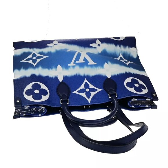 LOUIS VUITTON Onthego GM 2Way Hand Bag Monogram LV Escale Blue authentic - Picture 9 of 16